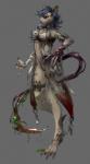 anthro bandage blade blood blood_from_eye bodily_fluids breasts claws cleavage clothed clothing coat dirty female hair lab_coat legwear liquid long_tongue mutation poison solo straps tail tail_blade toe_claws tongue tongue_out topwear vial weapon_tail kiguri clan_sniek warhammer_(franchise) warhammer_fantasy tichiz_(fox_xd) mammal rodent skaven absurd_res hi_res