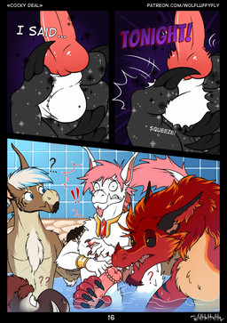 animal_genitalia animal_penis ball_fondling ball_squeeze balls canine_genitalia canine_penis claws cock_and_ball_torture disembodied_penis equine_genitalia equine_penis erection feral fondling forced fur genital_torture genitals group hair hybrid_genitalia hybrid_penis knot knotted_equine_penis knotted_penis magic male male/male oral penis penis_grab pink_hair size_difference surprised text vein veiny_penis white_body white_fur wolfluffyfly mythology aethrus navos_(wordcaster) dragon drakator mythological_creature mythological_scalie scalie absurd_res comic english_text hi_res url