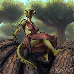 5_toes amber_eyes anthro bangle clothed clothing curved_horn detailed_background dress feet female forest green_body horn humanoid_feet jewelry jungle panties plant plantigrade sitting solo spiked_tail spikes spikes_(anatomy) tail toes tree underwear upskirt sensiive microsoft the_elder_scrolls yviis-nes argonian scalie 1:1 2020 digital_media_(artwork) hi_res