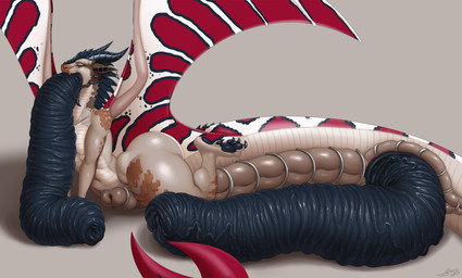 6_limbs anal_prolapse animal_genitalia anthro anus anus_in_slit big_anus big_butt black_mouth blue_eyes bottom_heavy bridge_piercing brown_body brown_scales butt chastity_device chastity_piercing chin_horn claws digitigrade ear_piercing ear_ring eyebrow_piercing eyebrow_ring facial_horn facial_piercing feet finger_claws genital_jewelry genital_piercing genital_slit genitals grey_horn heart_jewelry horn huge_anus huge_butt huge_hips huge_thighs hyper hyper_anus hyper_butt hyper_genital_slit hyper_genitalia hyper_hips hyper_prolapse hyper_slit hyper_thighs industrial_piercing industrial_piercing_ladder jaw_horn ladder_piercing lip_piercing lips long_genital_slit long_slit long_tail lower_lip lower_lip_piercing male membrane_(anatomy) membranous_wings mouth_piercing multicolored_body multicolored_tail multiple_piercings neck_spines nose_piercing open_mouth oral_prolapse piercing piercing_fetish plump_slit prolapse puffy_anus puffy_slit red_tail red_wings ring_piercing scales slit_chastity slit_piercing small_waist smile smiling_at_viewer solo spread_slit spread_wings tail tail_anus tail_spines tail_wings tan_body tan_scales tan_tail tan_wings thick_lips thick_thighs toe_claws tongue tongue_out tongue_piercing unusual_anatomy unusual_tail unusual_wing_placement white_tail white_wings wide_hips wing_pattern wings slimefur european_mythology mythology 'seph_(sephdragon) boa_(snake) boa_constrictor boinae dragon hybrid mythological_creature mythological_scalie reptile scalie snake western_dragon winged_dragon digital_media_(artwork) full-length_portrait hi_res portrait