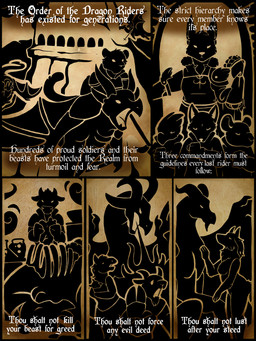 anthro armor attack breasts cave chaos death eye_contact eyes_closed female feral fire frill_(anatomy) group hooves horn killing looking_at_another male membrane_(anatomy) membranous_frill membranous_wings mount/rider_relations neonate nude open_mouth panicking spread_wings text wings young jagon mythology avian bird bovid bovine canid canine canis caprine cattle dragon equid equine felid goat horse mammal mouse murid murine mythological_creature mythological_scalie rodent scalie wolf 2015 3:4 comic english_text hi_res monochrome sepia