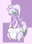 ambiguous_gender clean_diaper clothed clothing diaper diaper_only feral purple_body solo tail topless wearing_diaper wetness_indicator rokesys mythology nintendo pokemon dragon generation_6_pokemon goodra mythological_creature mythological_scalie pokemon_(species) scalie 3:4 hi_res