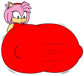 accessory anthro big_breasts big_nipples black_nose breasts clothing dress eyelashes female green_eyes hair hair_accessory hairband huge_breasts huge_nipples hyper hyper_breasts looking_at_breasts looking_at_own_breasts looking_at_self looking_down looking_down_at_self motion_lines nipple_outline nipples open_mouth pink_ears pink_hair red_clothing red_dress red_hairband simple_background solo tan_body tan_inner_ear three-quarter_view tight_clothing white_background hyperversearts sega sonic_the_hedgehog_(series) amy_rose eulipotyphlan hedgehog mammal 2025 bust_portrait colored digital_media_(artwork) flat_colors portrait signature