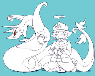 ambiguous_gender bdsm bondage bound clothing collar duo feral hat headgear headwear leash red_eyes winte nintendo pokemon hilbert_(pokemon) generation_5_pokemon human mammal pokemon_(species) reptile scalie serperior 2015 5:4