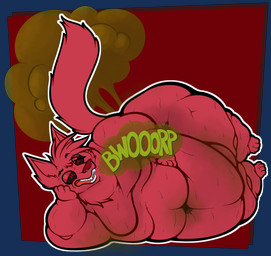 anthro belly big_belly big_butt bodily_fluids burp_cloud burping butt cross deep_navel fart fart_cloud fur hair huge_belly inverted_cross looking_at_viewer male moobs morbidly_obese navel nude obese overweight overweight_male piercing slob solo sweat tail text thick_thighs wide_hips birdo_(artist) zici_(johnnyfiveaces) canid canine canis demon jackal mammal absurd_res alpha_channel digital_media_(artwork) hi_res