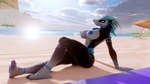 anthro beach beach_chair beach_towel beach_umbrella big_breasts big_butt black_body black_scales blue_body blue_claws blue_eyes blue_hair blue_markings blue_nipples blue_scales breasts building butt claws cloud cybernetics female female_anthro green_body green_scales green_spikes grey_body grey_scales hair hinpdaw horn machine markings mountain multicolored_body multicolored_scales nipples nude nude_anthro nude_female parasol pawpads paws plant sand scales sea seaside seductive sitting solo thick_thighs towel water white_markings wide_hips guimontag warfaremachine_(modeler) alilkira warfare_alilkira alien android biyemorph cyborg reptile robot scalie 2023 3d_(artwork) absurd_res digital_media_(artwork) hi_res