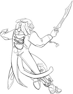 action_pose anthro boots bottomwear clothed clothing coat dreadlocks ear_piercing ears_back footwear fully_clothed holding_melee_weapon holding_object holding_sword holding_weapon male melee_weapon pants piercing pirate pivoted_ears pose rear_view shoes simple_background solo standing sword topwear weapon yeenr felid mammal pantherine tiger 2017 black_and_white digital_media_(artwork) hi_res monochrome