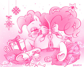 animal_genitalia animal_vulva anus blush bodily_fluids butt candy candy_cane curly_hair dessert equine_anus equine_genitalia equine_vulva female feral food genital_fluids genitals gift hair holidays looking_at_viewer nude open_mouth ornament pink_hair presenting puffy_anus simple_background smile solo string_lights tail vulva boxwife christmas friendship_is_magic hasbro my_little_pony pinkie_pie_(mlp) equid equine horse mammal pony 5:4 absurd_res digital_media_(artwork) hi_res