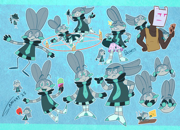 boxers_(clothing) clothing dessert duo female food gesture gun hand_gesture ice_cream knife machine not_furry pointing ranged_weapon sacrifice solo underwear weapon saminat poppy_(saminat) humanoid robot hi_res