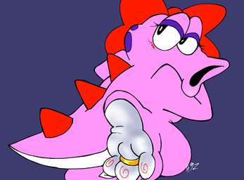 3_toes accessory anthro blush bow_ribbon digit_ring feet foot_fetish foot_focus hair_accessory hair_bow hair_ribbon jewelry pink_body presenting ribbons ring siphon_(anatomy) solo tail thick_tail toe_ring toes mario_bros nintendo birdo_(character) birdo hi_res trans_(lore) trans_woman_(lore)