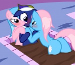 blue_eyes blue_hair butt female feral group hair male mud mud_bath multicolored_hair pink_hair tail pyruvate friendship_is_magic hasbro my_little_pony aloe_(mlp) fan_character lotus_(mlp) earth_pony equid equine horse mammal pony hi_res indirect_incest_(lore) sibling_(lore)