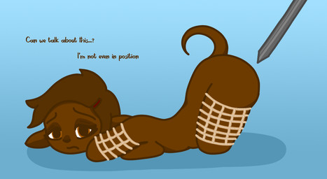 4_missing_limbs amputee ass_up bdsm bondage bound breast_squish breasts brown_body brown_eyes brown_hair disability female hair imminent_death imminent_vore lying metal_pipe quadruple_amputee restraints rope rope_bondage solo squish text whisperwell bovid caprine humanoid mammal sheep english_text