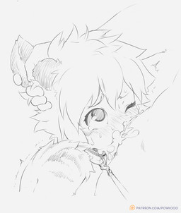 5_fingers anthro balls_deep blush bodily_fluids bodily_fluids_in_mouth collar collar_ring cum cum_in_mouth cum_inside deep_throat duo ear_grab faceless_character faceless_male fellatio fingers forced forced_oral genital_fluids hair hand_in_hair hand_on_another's_head hand_on_ear hand_on_head head_grab leash leash_pull logo male male/male male_penetrated male_penetrating male_penetrating_male mostly_offscreen_character one_eye_closed oral oral_penetration patreon_logo penetration penile sex solo_focus tears text touching_hair website_logo powfooo patreon dexter_(powfooo) tay_(powfooo) canid canine canis felid mammal pantherine tiger wolf black_and_white digital_media_(artwork) monochrome url