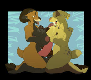 anthro anthro_on_anthro areola arm_tuft balls balls_touching big_balls big_breasts big_penis biped black_areola black_body black_breasts black_countershading black_ears black_fur black_hooves black_nipples black_pawpads bodily_fluids border breast_play breast_spots breasts brown_areola brown_body brown_ears brown_fur brown_horn brown_nipples brown_penis brown_tail countershading cum cum_on_face cum_on_self dark_areola dark_breasts dark_horn dark_nipples dark_pawpads dark_penis duo ear_piercing erection eyes_closed fangs feet fellatio fur genital_fluids genitals grey_markings grey_spots gynomorph gynomorph/gynomorph half-closed_eyes hindpaw hooves horn huge_balls huge_breasts huge_penis humanoid_genitalia humanoid_penis hyper hyper_balls hyper_genitalia hyper_penis intersex intersex/intersex iris kneeling licking lidded_eyes looking_at_another looking_at_partner markings messy monotone_body monotone_breasts monotone_fur monotone_genitals monotone_penis monotone_tail multicolored_body multicolored_ears multicolored_fur mutual_fellatio mutual_oral mutual_titfuck narrowed_eyes nipples oral orgasm outside_border pawpads paws penile penis penis_lick piercing pink_nose pink_tongue pupils red_eyes red_penis red_tongue sabertooth_(anatomy) saliva sex short_tail shoulder_tuft side_view small_pupils spots spotted_body spotted_breasts spotted_fur spotted_markings tail teeth titfuck tongue tongue_out tuft two_tone_body two_tone_ears two_tone_fur yellow_body yellow_breasts yellow_ears yellow_fur yellow_paws yellow_tail bloo bovid caprine domestic_sheep felid mammal pantherine prehistoric_species saber-toothed_tiger sheep tiger 2010