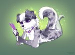 anthro female fur solo muhomora border_collie canid canine canis collie domestic_dog herding_dog mammal pastoral_dog sheepdog hi_res