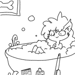 anthro bath bathing chest_tuft eyelashes female hair inside magazine shampoo smile solo text tuft tjpones ghoul_school hanna-barbera mythology scooby-doo_(series) winnie_werewolf_(ghoul_school) canid canine mammal mythological_canine mythological_creature werecanid werecanine werecreature werewolf 1:1 2017 black_and_white digital_drawing_(artwork) digital_media_(artwork) english_text hi_res monochrome