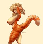 anthro big_breasts breasts female looking_at_viewer nipples nude simple_background solo standing thick_thighs sanny felid feline mammal 2019 hi_res