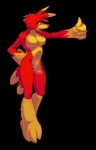 anthro anthrofied beak biped breasts featureless_breasts female gesture hand_gesture hand_on_hip non-mammal_breasts nude simple_background solo sprite standing thumbs_up transparent_background kaivolate raptorkou banjo-kazooie rareware kazooie avian bird breegull alpha_channel digital_media_(artwork) low_res pixel_(artwork)