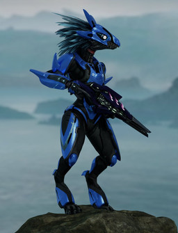 3_fingers 3_toes anthro armor avian_caruncle blue_body blue_feathers clothed clothing digitigrade face_covered feather_hair feathered_crest feathers feet female fingers full_armor glowing glowing_eyes grey_body grey_scales gun head_crest headgear helmet holding_gun holding_object holding_ranged_weapon holding_weapon landscape_background needle_rifle pseudo_hair ranged_weapon scales solo spurs_(anatomy) standing toes weapon white_eyes wide_hips hackrazor1012 pickle_juice_(modeler) halo_(series) microsoft xbox_game_studios alien avian kig-yar scalie t'vaoan 3d_(artwork) colored digital_media_(artwork) hi_res