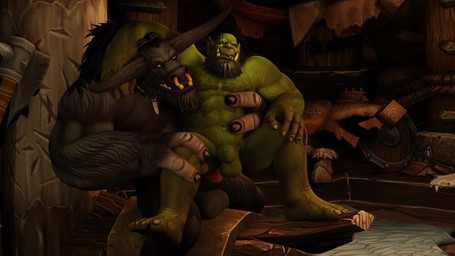 3_fingers 5_fingers 5_toes abs anal anal_penetration anthro anthro_penetrating anthro_penetrating_humanoid axe balls beard black_body black_fur black_hair body_hair bouncing_balls bouncing_penis dominant duo erection facial_hair facial_piercing feet fingers front_view fur genitals green_body green_skin hair hand_on_knee hand_on_leg humanoid_on_anthro humanoid_penetrated humanoid_pointy_ears indoor_nudity indoor_sex inside larger_dom male male/male male_on_anthro male_on_humanoid male_penetrated male_penetrating male_penetrating_male melee_weapon muscular muscular_humanoid muscular_male nails navel nose_piercing nude penetration penile penile_penetration penis penis_in_ass piercing pointy_ears scar sex shield size_difference smile toes vein weapon hrafneye blizzard_entertainment warcraft bovid bovine humanoid mammal orc tauren 16:9 2021 3d_(artwork) 3d_animation animated digital_media_(artwork) hi_res high_framerate loop no_sound short_playtime video widescreen