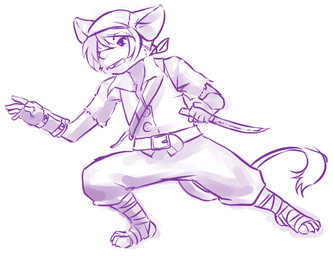anthro clothing dagger fighting_pose hair holding_object holding_weapon male melee_weapon pose simple_background solo tail tail_tuft tuft weapon white_background aogami mammal mouse murid murine rodent 2012 monochrome purple_and_white