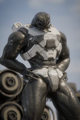 4_fingers abs angry anthro armor arms_bent big_butt biped bottomwear breastplate butt butt_from_the_front clothing fingernails fingers front_view glistening glistening_body grey_body hands_on_hips hands_on_own_hips looking_at_viewer male mandibles midriff mouth_closed muscular muscular_anthro muscular_male nails narrowed_eyes navel outside pupils serratus sharp_fingernails sharp_nails sharp_teeth slit_pupils solo standing teeth thick_thighs topwear vein veiny_muscles white_armor white_bottomwear white_clothing white_topwear junatah no-name-no-problem_(modeler) halo_(series) microsoft xbox_game_studios alien sangheili 2025 2:3 3d_(artwork) absurd_res blender_(artwork) digital_media_(artwork) hi_res portrait three-quarter_portrait watermark