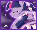 alternate_species border clothed clothing eyes_closed female fur hair horn humanized multicolored_hair purple_body purple_border purple_fur purple_hair solo two_tone_hair ninja-8004 friendship_is_magic hasbro my_little_pony mythology twilight_sparkle_(mlp) equid equine human mammal mythological_creature mythological_equine unicorn 2012 5:4 hi_res shaded signature