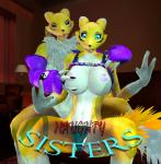 anthro big_breasts breasts clothing duo exposed female female/female intraspecies looking_at_viewer nipples panties shocked smile surprise underwear lordzbacon bandai_namco digimon garry's_mod lollipop_chainsaw canid canine digimon_(species) mammal renamon 2016 3d_(artwork) aliasing digital_media_(artwork) sibling_(lore) sister_(lore) sisters_(lore) twins_(lore)