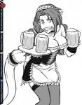 accessory alcohol apron barmaid beer beverage bottomwear breasts choker cleavage clothed clothing container corset cup eye_through_hair fangs female furgonomics garter garter_belt garter_straps hair humanoid_pointy_ears jewelry legwear lingerie logo long_ears long_tail looking_at_viewer maid_uniform miniskirt necklace not_furry pigtails pointy_ears pupils sharp_teeth skirt slit_pupils smile smiling_at_viewer solo stockings tail tail_accessory tail_garter teeth topwear translucent translucent_hair uniform predaguy vik_(predaguy) alien alien_humanoid humanoid artist_logo digital_media_(artwork) hi_res