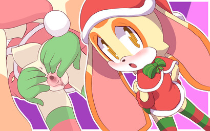 anthro anus butt christmas_clothing clothing female genitals holidays legwear rear_view solo spread_vulva spreading stockings vulva buckhori_hardker christmas sega sonic_the_hedgehog_(series) cream_the_rabbit lagomorph leporid mammal rabbit 16:10 hi_res widescreen