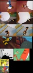 anthro beak bee_sting butt group male montage raised_tail solo_focus sting tail young young_male unknown_artist cartoon_network disney the_jungle_book baloo barrington_the_bee donald_duck scrooge_mcduck spike_the_bee anatid anseriform arthropod avian bear bee bird duck felid hymenopteran insect mammal pantherine tiger 1989 grandfathered_content hi_res multiple_images