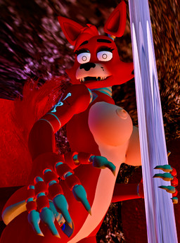 anthro big_breasts breasts butt crossgender female fur hair looking_at_viewer machine mtf_crossgender nipples nude open_mouth pole pose smile solo teeth rythmit disembowell_(modeler) five_nights_at_freddy's scottgames foxy_(fnaf) animatronic canid canine fox mammal robot 3d_(artwork) digital_media_(artwork) source_filmmaker_(artwork)