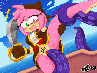 abdominal_tattoo anthro barefoot belt big_breasts blush bodily_fluids bottomless breasts captured clothed clothing cloud duo feet female feral forced fur gasp genital_fluids gloves handwear heart_symbol kerchief low-angle_view melee_weapon multicolored_body open_mouth penetration pink_body pink_fur pirate pirate_hat pirate_outfit pubic_tattoo rape restrained restrained_by_tentacles sea sex ship skull_and_crossbones spread_legs spreading struggling surprised sword tattoo tentacle_in_vagina tentacle_penetration tentacle_rape tentacle_sex tentacles thick_thighs two_tone_body vaginal vaginal_fluids vaginal_penetration vehicle water watercraft weapon worried yellow_body yellow_fur excito netflix sega sonic_prime sonic_the_hedgehog_(series) amy_rose black_rose_(sonic) eulipotyphlan hedgehog kraken mammal marine 2025 hi_res