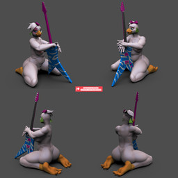 anthro areola beak blue_eyes breasts butt electric_guitar exposure_variation feet female fingers genitals guitar kneeling musical_instrument nipples non-mammal_nipples nude plucked_string_instrument simple_background solo spread_legs spreading string_instrument vulva bambookat five_nights_at_freddy's five_nights_at_freddy's:_security_breach scottgames steel_wool_studios glamrock_chica avian bird chicken galliform phasianid 1:1 2023 3d_(artwork) absurd_res digital_media_(artwork) hi_res