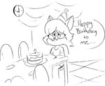 analog_clock anthro big_eyes biped birthday birthday_cake birthday_candle birthday_party black_text bottomwear cake candle chair cheek_tuft clock clothed clothed_anthro clothed_male clothing cute_fangs dessert dipstick_ears ear_markings ears_up ellipsis eye_through_hair eyebrow_through_hair eyebrows eyelashes facial_tuft femboy floor food front_view fur fur_tuft furniture glistening glistening_eyes hair hat headgear headwear lit_candle lonely lonely_birthday_party male male_anthro markings multicolored_ears on_chair party_hat plate prick_ears pupils sad shirt shorts simple_background sitting sitting_on_chair solo spots spotted_body spotted_cheeks spotted_fur table text tile tile_floor topwear translucent translucent_hair tuft wall_clock white_background kabula_(artist) pascal_wattson felid feline lynx mammal 2017 black_and_white digital_drawing_(artwork) digital_media_(artwork) english_text monochrome sketch