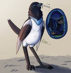 4_toes abdominal_bulge ambiguous_gender anisodactyl anthro anthro_prey avian_feet avian_pred beak beak_lick belly biped black_body black_claws black_eyebrows black_eyes black_feathers black_feet blue_body blue_fur blue_insides blue_kerchief blue_neckerchief blue_sclera blue_stomach blue_tongue bodily_fluids bodily_noises claws compression_sound_effect crunch crush crushing_sound_effect cutaway derived_sound_effect different_sound_effects digestion digitigrade duo extreme_size_difference eyebrows eyewear fatal_vore feathered_wings feathers featureless_crotch feet feral feral_pred front_view fully_inside fur glasses grey_beak imminent_death inside_stomach internal kerchief kerchief_only larger_feral licking licking_lips licking_own_beak licking_own_lips mostly_nude narrowed_eyes neckerchief neckerchief_only neckwear onomatopoeia oral_crush oral_vore organs rumbling_stomach scared scutes self_lick shortened_sound_effect simple_background size_difference smaller_anthro soft_vore sound_effect_variant sound_effects standing stomach stomach_acid tail tail_feathers text toe_claws toes tongue tongue_out vore vowelless vowelless_sound_effect white_body white_feathers wings magpie_magnetism nintendo pokemon fang_(magpie_magnetism) leo_(leocario) avian bird corvid generation_4_pokemon lucario magpie_(corvid) oscine passerine pokemon_(species) 2020 digital_media_(artwork) hi_res shaded