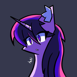 bangs blank_expression empty_eyes female feral horn inner_ear_fluff looking_offscreen purple_body simple_background solo tuft kekipanaderoyt friendship_is_magic hasbro my_little_pony mythology twilight_sparkle_(mlp) equid equine mammal mythological_creature mythological_equine unicorn 1:1
