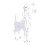 5_fingers bare_chest collarbone fingers hooves looking_at_viewer male navel nude quadruped solo tail ventral_groove kuni arthropod butterfly cervine cervine_taur deer deer_taur humanoid_taur insect lepidopteran mammal mammal_taur taur 1:1 monochrome