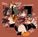 anthro belly big_belly burping cold dialogue digestion duo eyewear feet glasses internal male male/male male_pred male_prey oral_vore swallowing tongue tongue_out vore bumbleblues humanoid hybrid lagomorph mammal comic