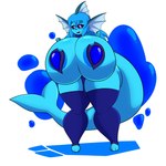 anthro areola areola_slip big_breasts big_butt breasts butt curvy_figure ear_fins female fin hourglass_figure huge_breasts hyper hyper_breasts pasties solo ultrazeta120 nintendo pokemon crystal_(ultrazeta120) eeveelution generation_1_pokemon pokemon_(species) vaporeon 1:1 hi_res