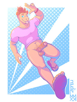 5_toes anthro balls blush body_hair bottomless bracelet clothed clothing erection feet flip_flops footwear foreskin genitals gesture glans glistening glistening_genitalia glistening_glans glistening_penis hair hair_bun happy_trail jewelry looking_at_viewer male nipples_through_clothes partially_retracted_foreskin penis plantigrade pubes saggy_balls sandals shirt shoes smile solo toes tongue tongue_out topwear urethra vein veiny_penis waving naudiz_(artist) chord_progressions capybara caviid mammal rodent 3:4 absurd_res hi_res