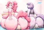 anal anthro anthrofied anus big_breasts big_butt blush bodily_fluids bottomless breasts bulging_breasts butt clothed clothing facesitting female group hair holding_butt huge_breasts huge_butt hyper hyper_breasts hyper_butt oral ponytail puffy_anus question_mark rimming sex sitting_on_another sweat thick_thighs torn_clothing wide_hips spindles friendship_is_magic hasbro my_little_pony anon maud_pie_(mlp) pinkie_pie_(mlp) equid equine mammal absurd_res hi_res sibling_(lore) sister_(lore) sisters_(lore)