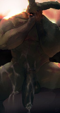 anthro arm_hair arm_tuft balls big_balls big_penis bodily_fluids body_hair box broad_shoulders cardboard cardboard_box chest_hair container covered_eyes cum cum_on_abs cum_on_glans cum_on_leg cum_on_penis genital_fluids genitals glans glowing glowing_eyes green_body hand_on_face happy_trail long_ears long_penis looking_at_viewer machine male muscular nails pecs penis pink_glans pubes red_eyes shoulder_tuft sitting solo tuft v-line vein veiny_muscles veiny_penis wide_hips muranoshisoka five_nights_at_freddy's five_nights_at_freddy's_3 scottgames springtrap_(fnaf) animatronic robot absurd_res colored hi_res shaded