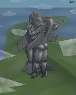 aircraft ambiguous_gender anthro butt cloud dancing duo eyeless flying land machine mouthless sea sky thick_thighs vehicle waltz_(dance) water wings affront aeromorph living_aircraft living_machine living_vehicle hi_res signature