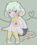 alternative_fashion anthro bandage big_ears male red_eyes scarf solo spots young young_anthro young_male miri marcell mammal mouse murid murine rodent