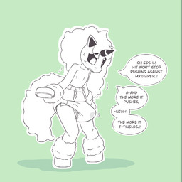 anthro bodily_fluids cum cum_in_diaper diaper erection erection_in_diaper genital_fluids male pokemorph precum_in_diaper solo tenting text unclean_diaper baggashame nintendo pokemon taylor_(baggashame) equid equine galarian_form galarian_ponyta generation_8_pokemon horse mammal pokemon_(species) regional_form_(pokemon) 1:1 english_text hi_res