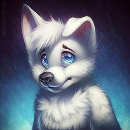 anthro arm_tuft black_nose blue_eyes cheek_tuft chest_tuft facial_tuft floppy_ears front_view fur glistening glistening_eyes hair looking_at_viewer male mouth_closed nude raining sad short_hair shoulder_tuft simple_background solo text tuft white_body white_fur white_hair young young_anthro mylafox akita canid canine canis domestic_dog mammal spitz 1:1 2017 bust_portrait detailed icon portrait url