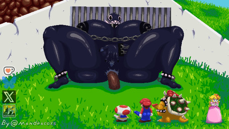 anal anal_penetration andromorph angry anthro areola balls barking big_areola big_balls big_breasts big_butt big_penis blue_body bodily_fluids breasts butt chain cross-popping_vein female fingering genital_fluids genitals huge_breasts huge_butt huge_hips huge_penis hyper hyper_breasts hyper_butt improvised_sex_toy intersex larger_female male nipple_piercing nipples penetration penis piercing sex_toy size_difference stick thick_thighs vaginal vaginal_fingering vaginal_fluids vaginal_penetration wide_hips yellow_body mandracoxs sound_warning mario_bros nintendo bowser gigi_(thecoatl034) mario princess_peach chain_chomp human humanoid mammal toad_(mario) animated digital_media_(artwork) frame_by_frame hi_res huge_filesize long_playtime loop pixel_(artwork) pixel_animation sound video