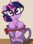 container cup eyewear female feral glasses hair horn looking_at_viewer multicolored_hair purple_eyes solo text mistydash friendship_is_magic hasbro my_little_pony mythology twilight_sparkle_(mlp) equid equine mammal mythological_creature mythological_equine unicorn 2017 absurd_res english_text hi_res