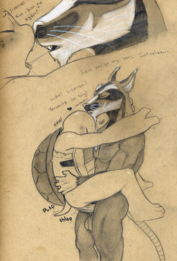 abs adolescent age_difference anal anal_penetration anthro anthro_on_anthro anthro_penetrated anthro_penetrating anthro_penetrating_anthro balls biceps bodily_fluids dialogue dominant duo erection eyes_closed father_penetrating_son fur genitals heart_symbol humanoid_genitalia humanoid_penis interspecies kissing larger_dom legs_up looking_pleasured male male/male male_penetrated male_penetrating male_penetrating_male master muscular nipples nude obliques older_male pecs penetration penile penile_penetration penis penis_in_ass saliva saliva_string scales sex simple_background size_difference smaller_penetrated stand_and_carry_position standing standing_sex teeth text triceps vein young young_anthro young_male younger_male younger_penetrated tush_(artist) teenage_mutant_ninja_turtles teenage_mutant_ninja_turtles_(2012) master_splinter michelangelo_(tmnt) brown_rat mammal murid murine rat reptile rodent scalie turtle 2017 english_text graphite_(artwork) hi_res monochrome story story_in_description traditional_media_(artwork) adopted_(lore) adopted_son_(lore) adoptive_father_(lore) pseudo_incest_(lore)